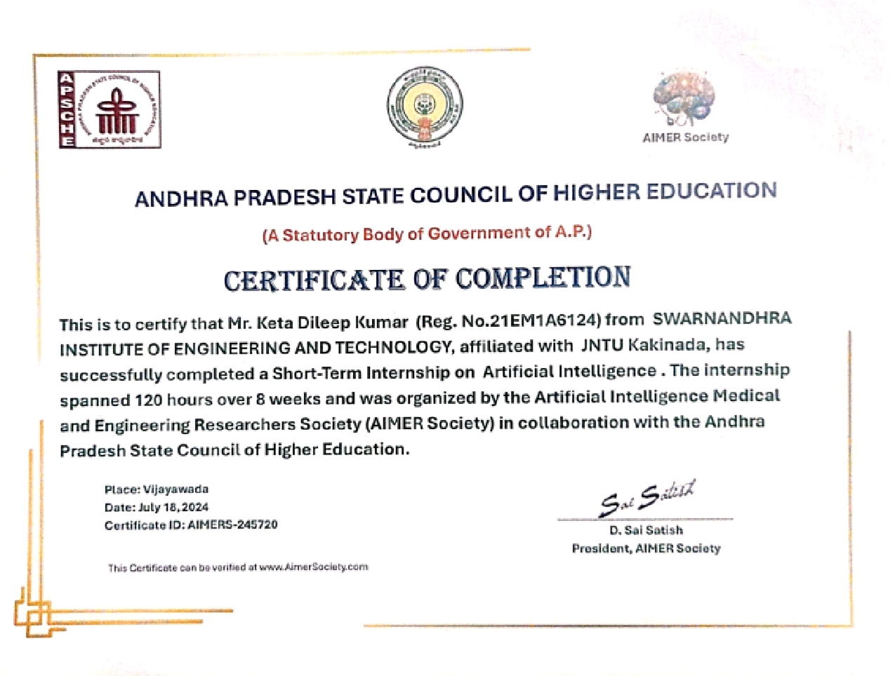 Certificate 2